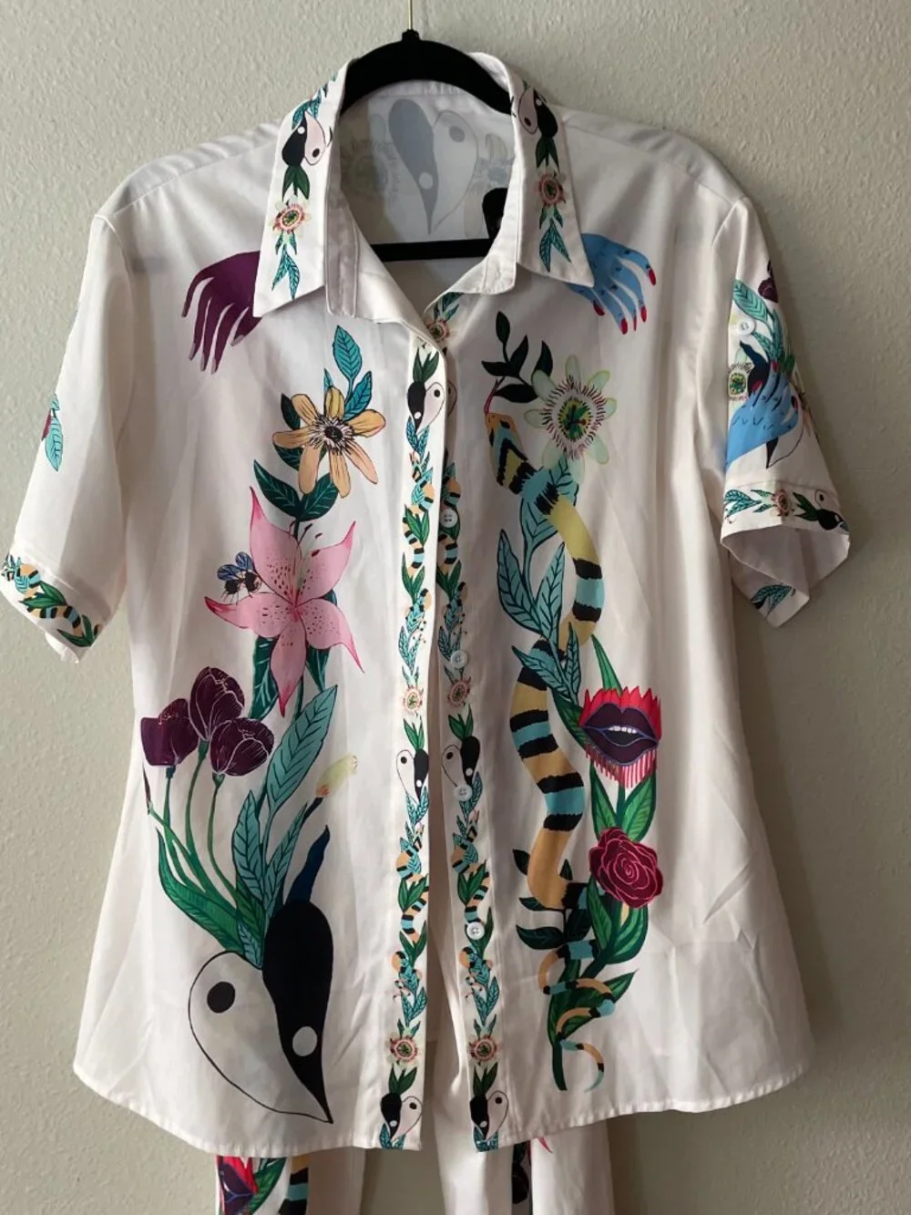 Maximalist artsy graphic two piece matching set - Picture 2 of 6